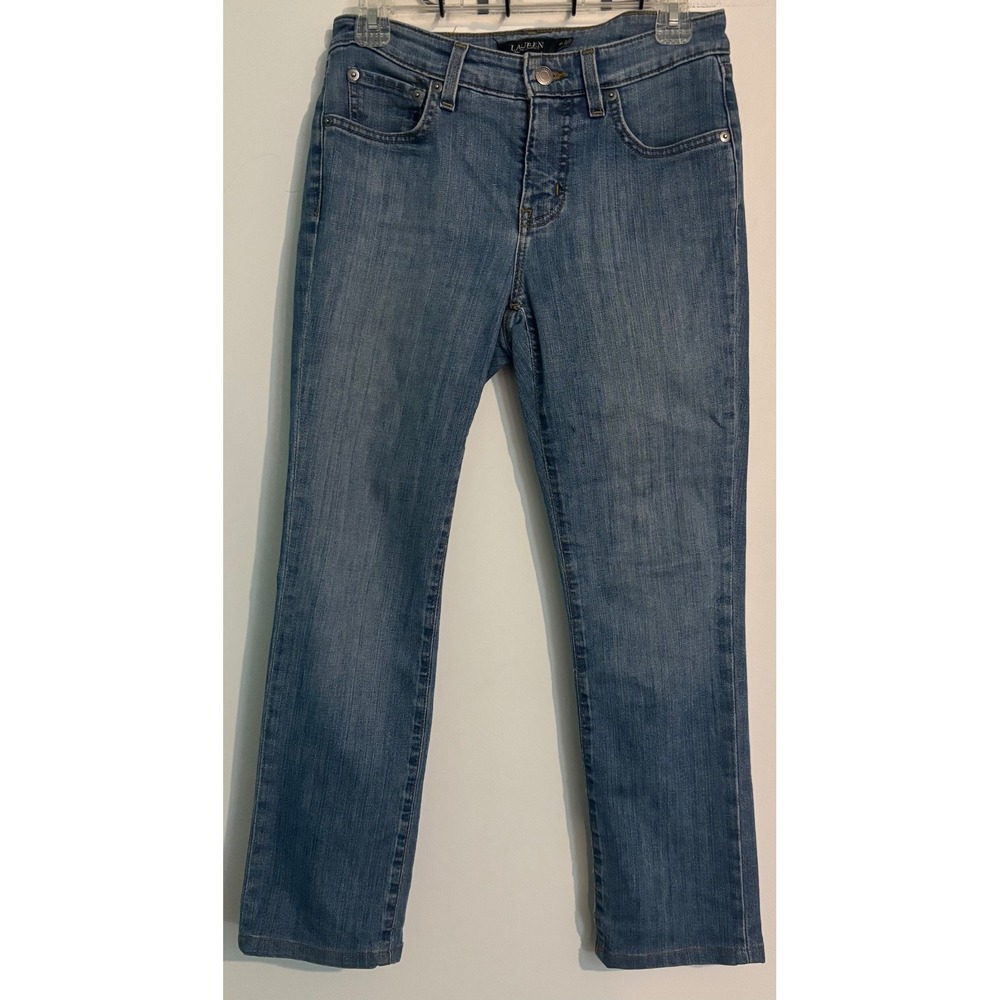Lauren Ralph Lauren‎ Black Label 4P Straight Leg Mid rise Medium Wash Jeans